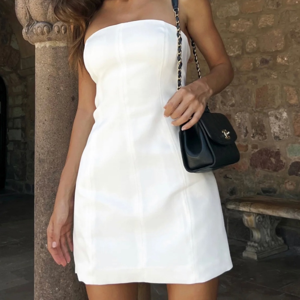 Meshki Maci Crepe Mini Dress - NWT in White